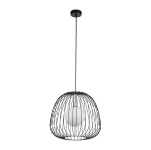 Lustr na lanku BELL 1xG9/12W/230V pr. 33 cm černá/lesklý chrom