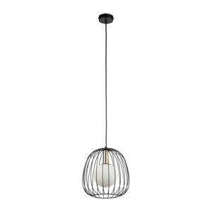 Lustr na lanku BELL 1xG9/12W/230V pr. 24 cm černá/zlatá