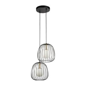 Lustr na lanku BELL 2xG9/12W/230V černá/zlatá