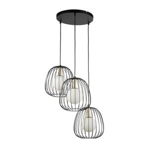Lustr na lanku BELL 3xG9/12W/230V černá/zlatá