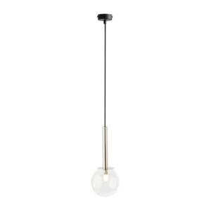 Lustr na lanku DAISY 1xG9/12W/230V pr. 14 cm lesklý chrom/černá/čirá