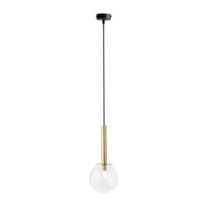 Lustr na lanku DAISY 1xG9/12W/230V pr. 14 cm zlatá/černá/čirá