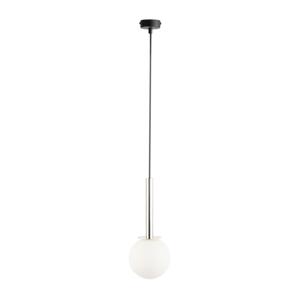 Lustr na lanku DAISY 1xG9/12W/230V pr. 14 cm lesklý chrom/černá/bílá
