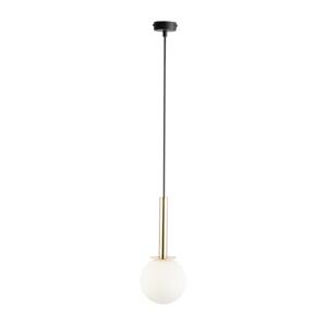 Lustr na lanku DAISY 1xG9/12W/230V pr. 14 cm zlatá/černá/bílá
