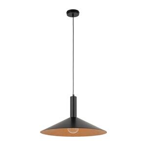 Lustr na lanku CAPRI 1xE27/15W/230V pr. 50 cm černá/měděná