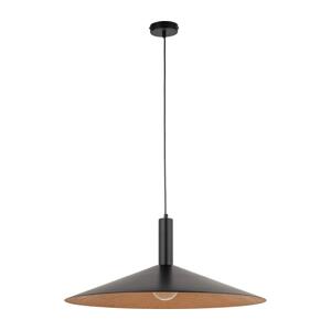 Lustr na lanku CAPRI 1xE27/15W/230V pr. 70 cm černá/měděná