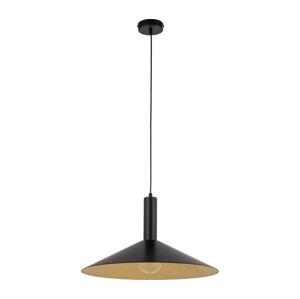 Lustr na lanku CAPRI 1xE27/15W/230V pr. 50 cm černá/zlatá