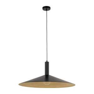 Lustr na lanku CAPRI 1xE27/15W/230V pr. 70 cm černá/zlatá