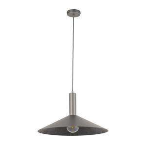 Lustr na lanku CAPRI 1xE27/15W/230V pr. 50 cm antracit/šedá