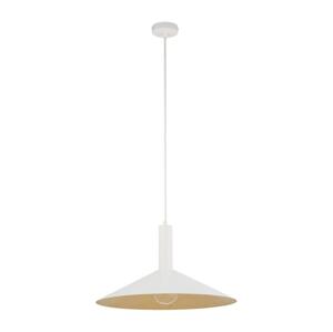 Lustr na lanku CAPRI 1xE27/15W/230V pr. 50 cm bílá/zlatá