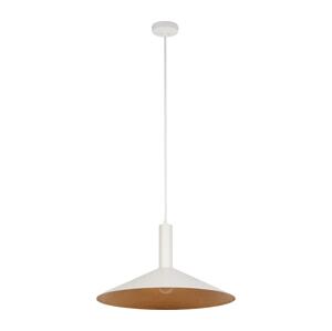 Lustr na lanku CAPRI 1xE27/15W/230V pr. 50 cm bílá/měděná
