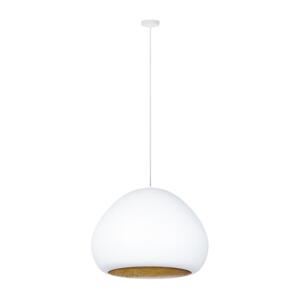 Lustr na lanku LAVA 1xE27/15W/230V bílá/zlatá