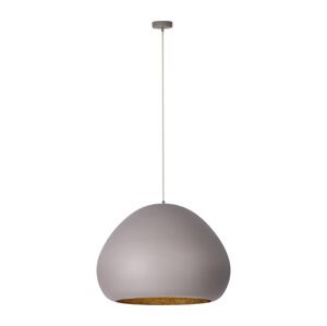 Lustr na lanku LAVA 1xE27/15W/230V taupe/zlatá
