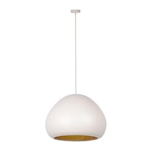 Lustr na lanku LAVA 1xE27/15W/230V krémová/zlatá