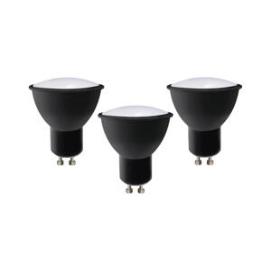 Brilagi SADA 3x LED Žárovka ECOLINE GU10/6W/230V 4000K černá - Brilagi