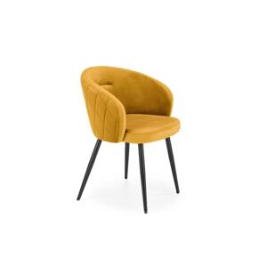 Halmar Jídelní židle CALMURE žlutá V-CH-K/430-KR-MUSZTARDOWY