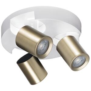 38967 - Bodové svítidlo LAURIN 3xGU10/10W/230V mosaz/bílá