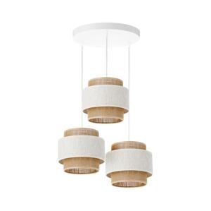 Lustr na lanku BOHO 3xE27/60W/230V krémová/juta H0166