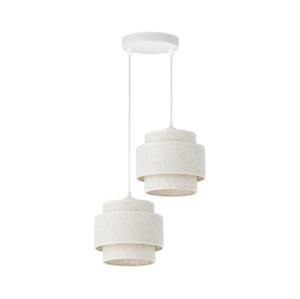 Lustr na lanku BOHO 2xE27/60W/230V bílá H0185