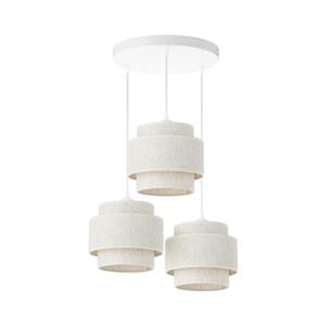 Lustr na lanku BOHO 3xE27/60W/230V bílá H0186