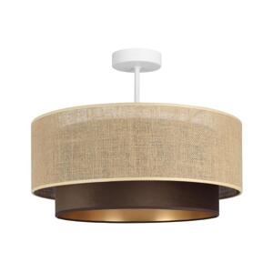 Přisazený lustr SARTA 1xE27/60W/230V hnědá/juta H0192