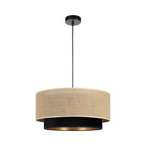 Lustr na lanku SARTA 1xE27/60W/230V černá/juta H0196