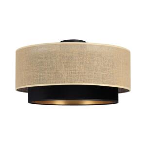 Stropní svítidlo SARTA 1xE27/60W/230V pr. 45 cm černá/juta H0197