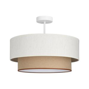 Přisazený lustr NATIA 1xE27/60W/230V bílá/hnědá H0236