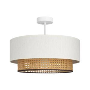 Přisazený lustr NATIA 1xE27/60W/230V bílá/hnědá H0239