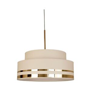 HEXE Lustr na lanku TAMI 1xE27/60W/230V béžová/zlatá