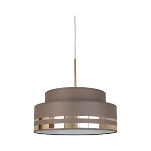 HEXE Lustr na lanku TAMI 1xE27/60W/230V hnědá/zlatá