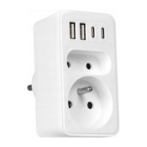 Vayox Rozbočovací zásuvka 2Z + 2xUSB-C + 2xUSB-A BX15292