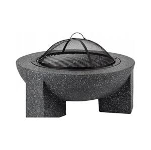 Estilo Home Přenosné ohniště s roštem 79,5x38 cm černá/tmavá žula