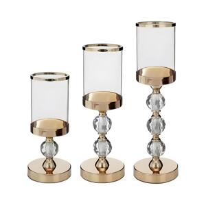 Estilo Home SADA 3x Svícen zlatá