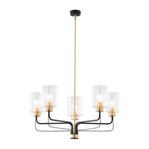 Jupiter 1882 - Lustr na tyči CERES 5xE27/15W/230V zlatá/černá 1882