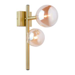 Jupiter 1900 - Nástěnné svítidlo NEPTUN 2xG9/14W/230V zlatá/kouřová béžová 1900