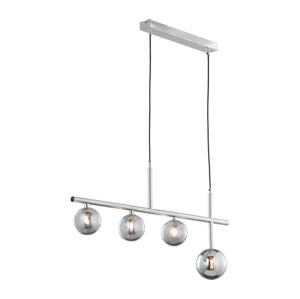 Jupiter 1902 - Lustr na lanku NEPTUN 4xG9/14W/230V matný chrom/kouřová šedá 1902