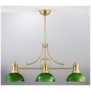 Jupiter 2074 - Lustr na tyči PLATINO 3xE27/15W/230V zelená/zlatá 2074