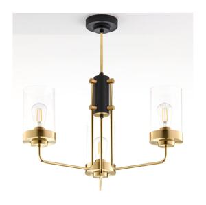 Jupiter 2087 - Lustr na tyči RAMIREZ 3xE27/15W/230V zlatá/černá 2087