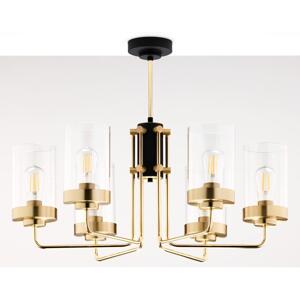 Jupiter 2089 - Lustr na tyči RAMIREZ 6xE27/15W/230V zlatá/černá 2089
