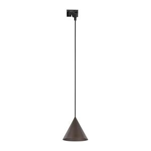 Lustr na lanku do lištového systému CONO 1xE27/15W/230V černá/hnědá