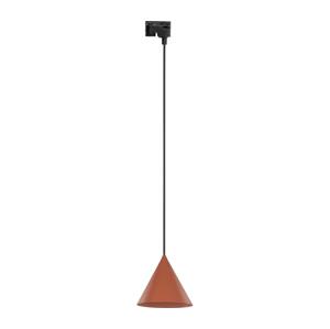Lustr na lanku do lištového systému CONO 1xE27/15W/230V černá/cihlová