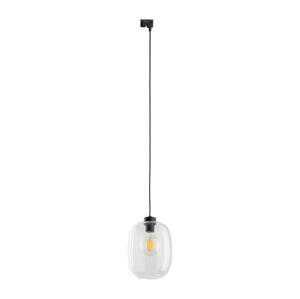 Lustr na lanku do lištového systému ELIO 1xE27/15W/230V černá/čirá