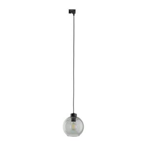 Lustr na lanku do lištového systému CUBUS 1xE27/15W/230V černá/kouřová černá