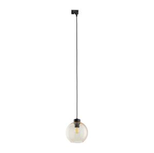 Lustr na lanku do lištového systému CUBUS 1xE27/15W/230V černá/kouřová béžová