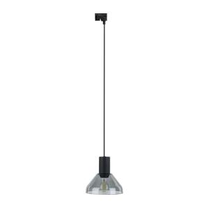 Lustr na lanku do lištového systému NEO 1xE27/15W/230V černá/kouřová černá