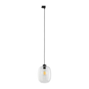 Lustr na lanku do 3-fázového lištového systému ELIO 1xE27/15W/230V černá/čirá