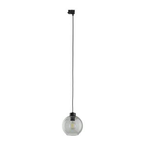 Lustr na lanku do 3-fáz. lišto. systému CUBUS 1xE27/15W/230V černá/kouřová černá