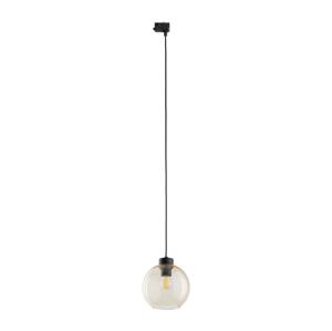 Lustr na lanku do 3-fáz. lišt. systému CUBUS 1xE27/15W/230V černá/kouřová béžová