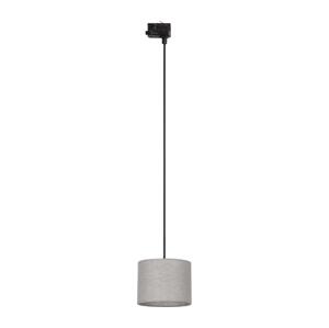 Lustr na lanku 3-fáz. lišto. systému TRACER 1xE27/15W/230V pr. 20 cm černá/šedá